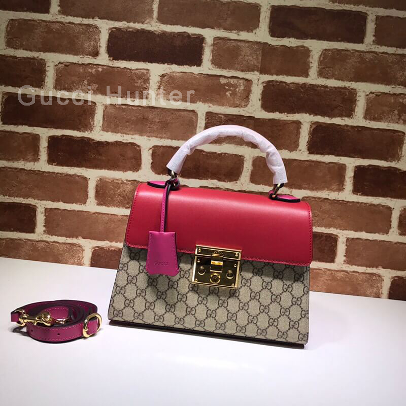 Gucci Padlock GG Small Top Handle Bag Red 453188